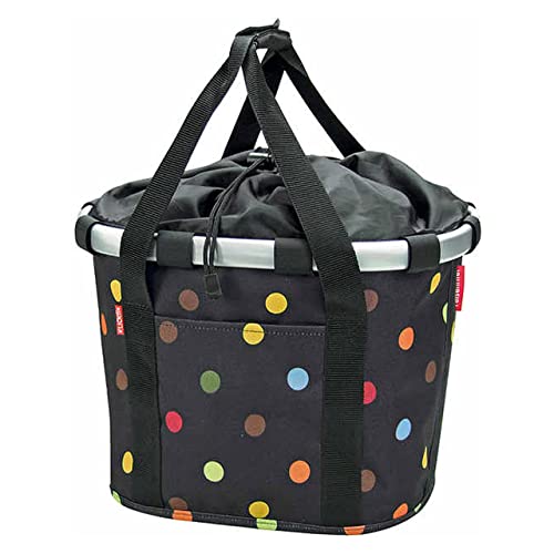 KLICKfix Damen Fahrradkorb, Dots, 35 x 28 x 26 cm, 0303DO