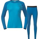 Bergans Donna Allround Merino Unterwäsche Set, Aqua Lagoon-Dark Aqua Lagoon, M