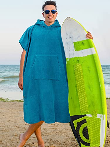 SUN CUBE Surf Poncho Changing Robe with Hood | Thick Quick Dry Microfiber Wetsuit Changing Towel for Surfing Beach Swim Outdoor Sports