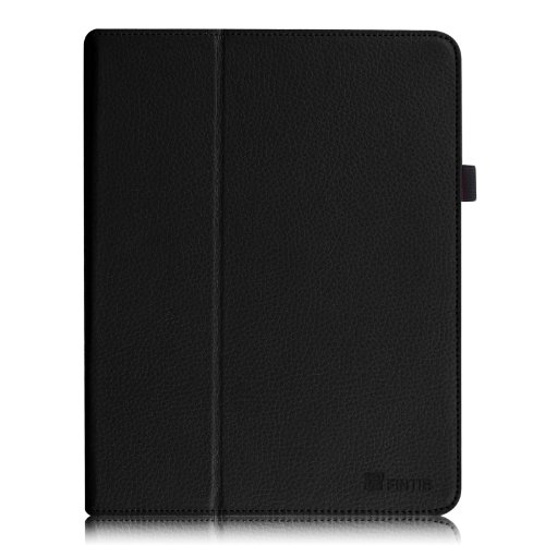 Fintie Folio Case For Original Ipad 1St Generation - Slim Fit Vegan Leather Stand Cover With Stylus Holder For Ipad 1St Generation 2010, Black #TOP7