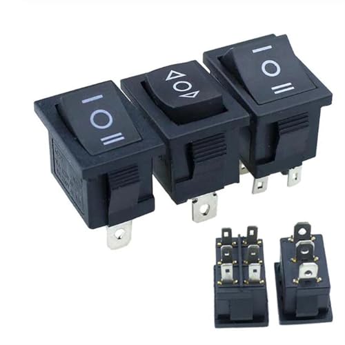 Mini interrupteur KCD1 inverseur 3 positions pour double circuit électrique - 2
