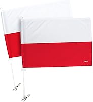 Vista 43 de Bandera de Estados Unidos con poste para coche, bandera para carros, 2 unidades, bandera de América, capó para auto, 4 de julio, decoración