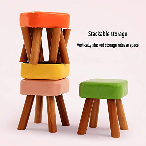 Tabouret en bois empilable pour optimiser le rangement de l'entrée - 4