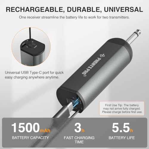 Image of Phenyx Pro Dual UHF Digital Wireless Handheld Microphone System PDP-2-2H