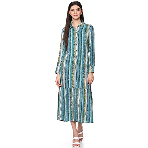 Image of BIBA Solid Rayon Flared Fit Womens Kurta