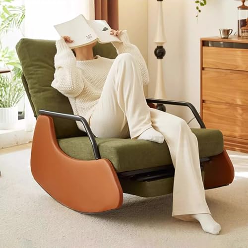 Sillón reclinable ergonómico tapizado verde miniatura 1