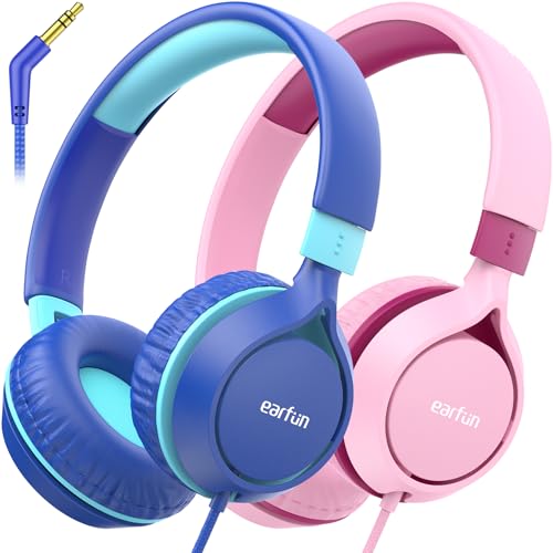 Auriculares para niños EarFun S1 ideales para escuela viaje y aprendizaje digital pack de 2