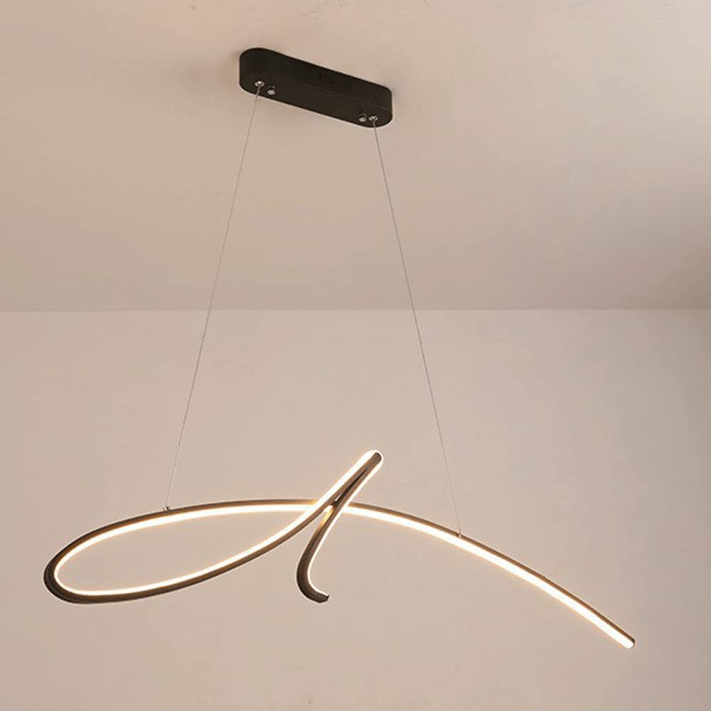 Lustres d'Éclairage Décoratifs Noirs Salle à Manger et Cuisine Suspension LED 35W