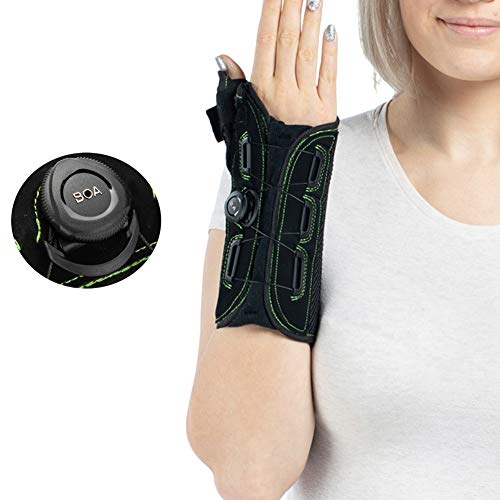 Thumb and Wrist Spica Splint with Advanced Boa Technology Brace for Arthritis, Tendonitis, Carpal Tunnel Syndrome Pain Relief-Right Hannd Large.