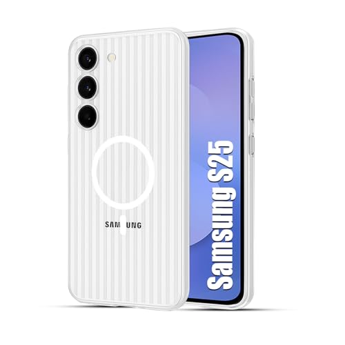 Image of AIBEX Protective Back Case Cover Compatible for Samsung S25| Camera & Body Protection| Shockproof,Scratch Resistant| Mag-Saf Wireless Charging Support - White