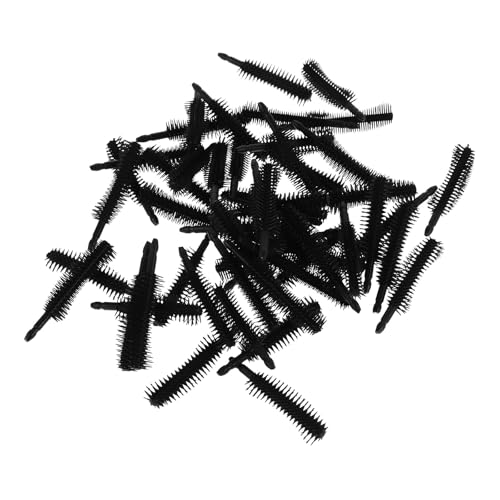 ULTECHNOVO 50 Pinceles de Silicona para Pestañas y Rímel, Diseño Multifuncional Portátil, Color Negro, Material Silicona, Ideales para Maquillaje Diario y Fiestas