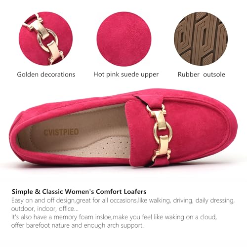 Image of Cvistpieo Loafers for Women Business Casual Shoes Comfortable & Lightweight Penny Loafers Slip On Work Flats