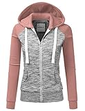 DOUBLJU Lightweight Thin Zip-Up Hoodie Jacket for Women with Plus Size