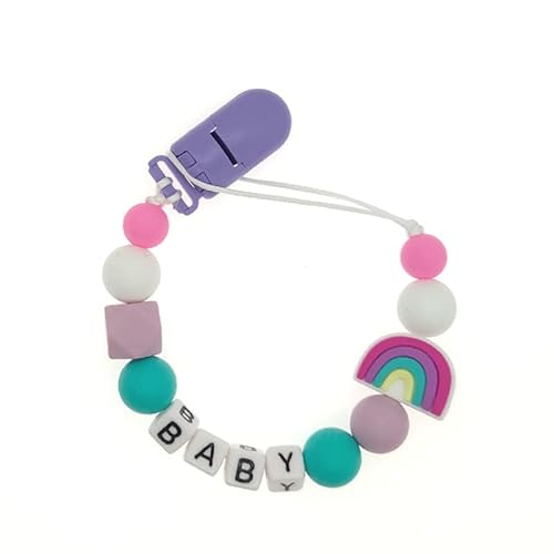 Suphelpu Personalized Pacifier Clip With Name, Custom Silicone Beaded Pacifier Clips For Boy Girl, Personalized Custom Baby Gifts For Newborn #TOP10