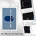 4Pcs Plastic ID Card Holder, Clear Badge Holder with Keyring Card Holder Keychain with Thumb Slot Rigid Fuel Card Holder Credit Card Protector