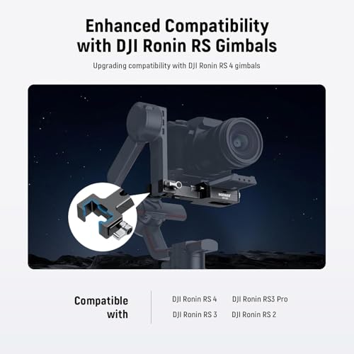 Image of NEEWER RS4 RS3 Vertical Camera Mount Compatible with DJI Ronin RS 4 3 2 Pro Gimbal Stabilizer, 1s Quick Vertical to Horizontal Switch Anti Drop 180 Rotating Base for YouTube TikTok Vlog Video, CA108