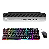 HP ProDesk 405 G4 Desktop Mini PC, AMD Ryzen 3 2200GE 3.2GHz, 16GB DDR4 RAM, 256GB SSD, Keyboard, Mouse, Windows 11 (Renewed)