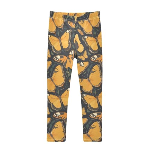 KLL Monarch Butterfly Toddler Girls Active Leggings Stretch High Waisted Yoga Pants Gym