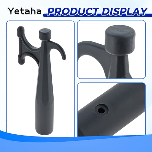 Yetaha 2 Pcs Nylon Boat Hooks Floating, Black Boat Hook Attachment Replacement, Lightweight Marine Hook for Mooring Docking Yacht Kayak - Thumbnail 2