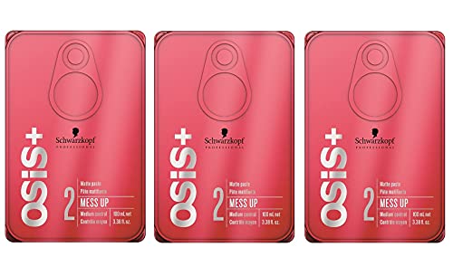3 x Schwarzkopf Osis Mess Up Strukturpaste 100 ml.