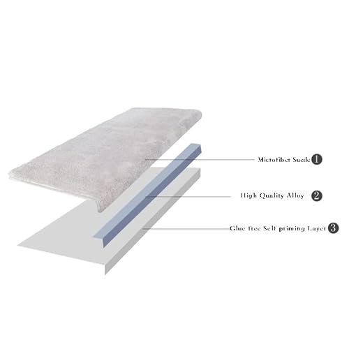 7 peças autoadesivas tapetes de escada macios e antiderrapantes - tapete de escada reutilizável lavá