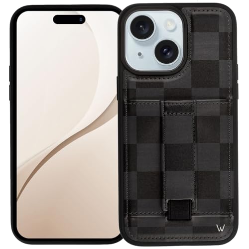 Étui portefeuille en cuir végétalien pour iPhone 15 Plus avec porte-cartes élégant Walli Cases