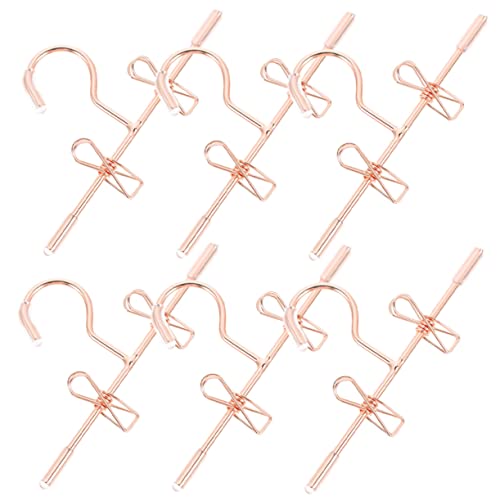 Happyyami 6Pcs Mini Doll Clothes Hangers Doll Hangers for Organizing and Displaying Tiny Garments for Keeping Rooms Tidy and Clean