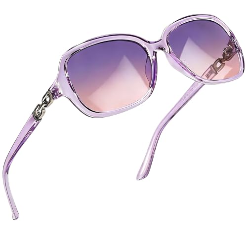 Image of SIPHEW Women's Polarized Sunglasses w UV400 Protection,Classic Sun Glasses | Vintage Sunnies,Wraparound Shade,Lightweight & Comfortable,Big Sunnies eyewear,Driving,Outdoors
