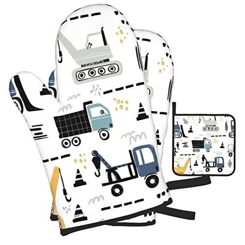 Ofenhandschuhe und Topflappen, 3-teiliges Set Cover