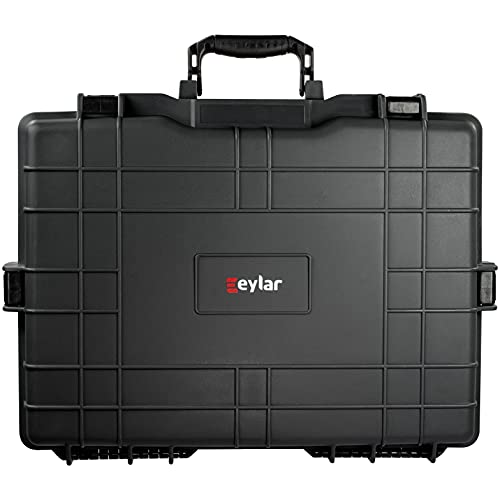 Large 22 Inch Protective, Camera, Tools, Equipment Laptop Hard Case Waterproof W/ 3 Layers Foam (Black) #TOP1