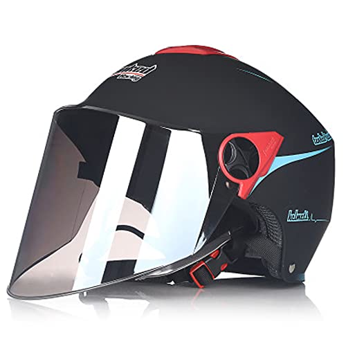 JATIBOSH Attache Fermement Vintage Casque Portable Et Sûre Cyclomoteur Casque, RéTro Demi Casque Boucle De Sécurité À Prise Rapide Casque Moto, pour Adapté Aux Motos ÉLectriques ECE Certifiés