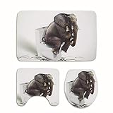 badgarnitur 3 teilig grau ➤Qualität: Das Badteppich-Set in hautfreundlicher und strapazierstarker Qualität gibt Ihrem Bad ein besonders schönes Aussehen,Verschmutzungsfrei können Sie beruhigt sein.