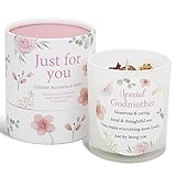 Godmother Candle That Makes a Thoughtful Gifts for Godmother and Godmother Gifts - Special Godmother Birthday Gifts SOYA Candle with Rose Quartz and Rose Petals