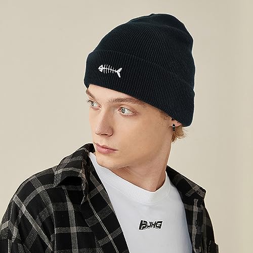 Image of Cool Graphic Beanie for Men and Women - Black
