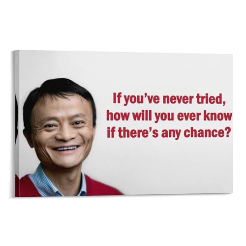 Impression sur toile Jack Ma tableau de décoration d'intérieur salon et bureau 20x30