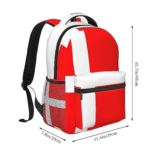 Denemarken Deense Vlag Casual Rugzak Lichtgewicht Reizen Dagrugzak Laptop Rugzak Voor Vrouwen Mannen