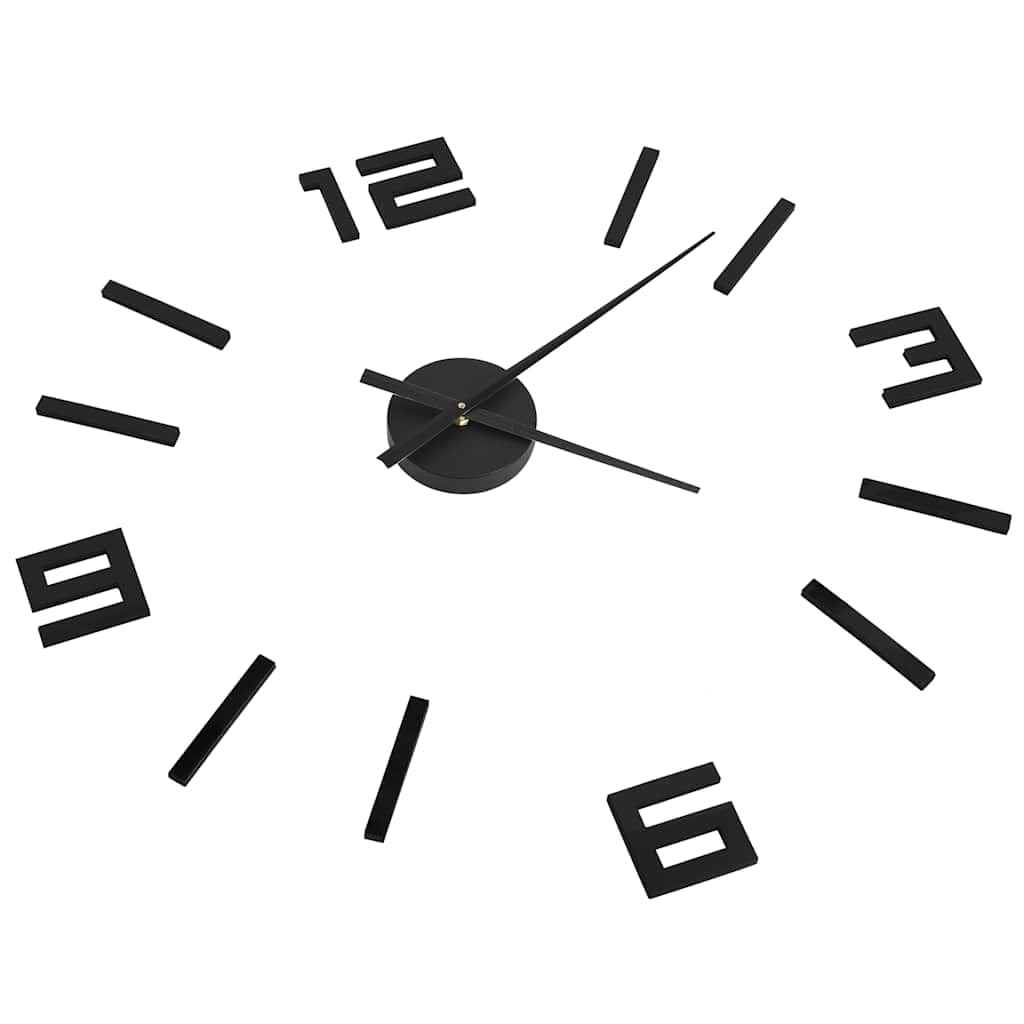 Reloj de pared 3D diseño moderno negro con 100 cm de diámetro de material EVA, reloj de pared XXL para salón, dormitorio, oficina, movimiento de cuarzo silencioso, fácil montaje, decoración