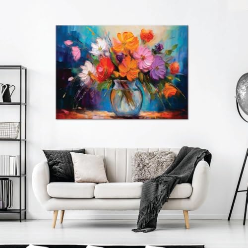 Ramo de flores en lienzo de 40x60 cm: el regalo perfecto de pintura decorativa moderna 2