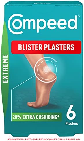 Compeed Medium Size Blister Plasters, 5 Hydrocolloid Plasters, Foot Treatment, Heal fast, Dimensions: 4.2 cm x 6.8 cm (packaging may vary)