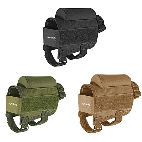 Wuuye Rifle Buttstock, Adjustable Tactical Cheek Rest Pad Ammo Pouch With 7 Shells Holder For Hunting Shooting #TOP7