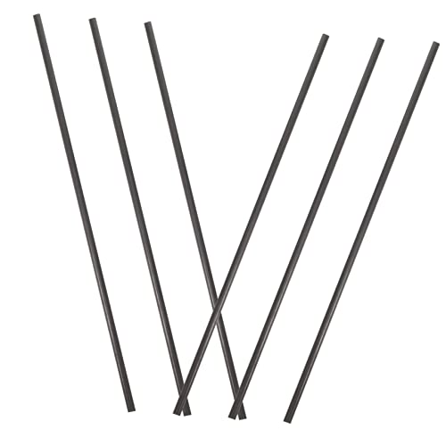 COSMEVIVI Sturdy Carbon Fiber Rods 6 Pcs Rc Airplane Support Poles 200mm Carbon Fiber Tube for DIY Projects