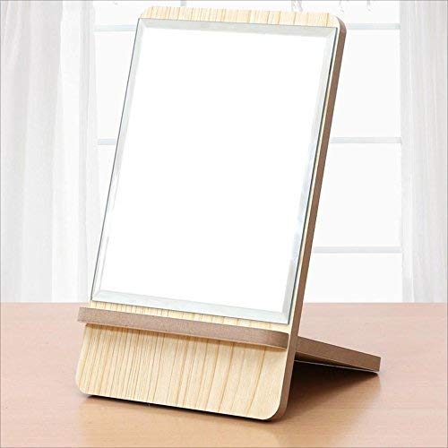 WYUYIWH Espejo de maquillaje, espejo de maquillaje de escritorio de alta definición, espejo de tocador portátil de princesa de madera (color: D)