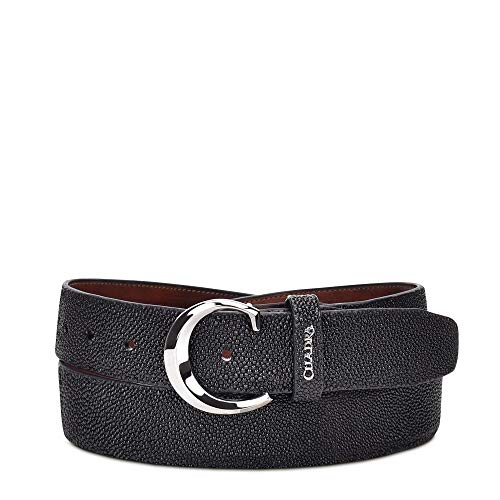 Cuadra Men's Dress Belt in Genuine Stingray Leather Black