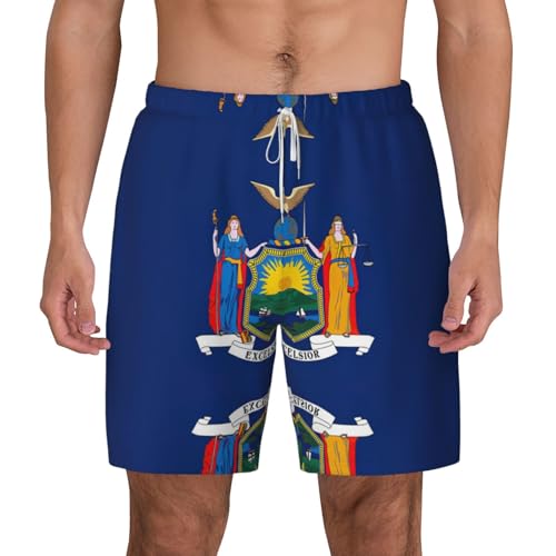 Short de bain pour homme avec doublure New York décontracté