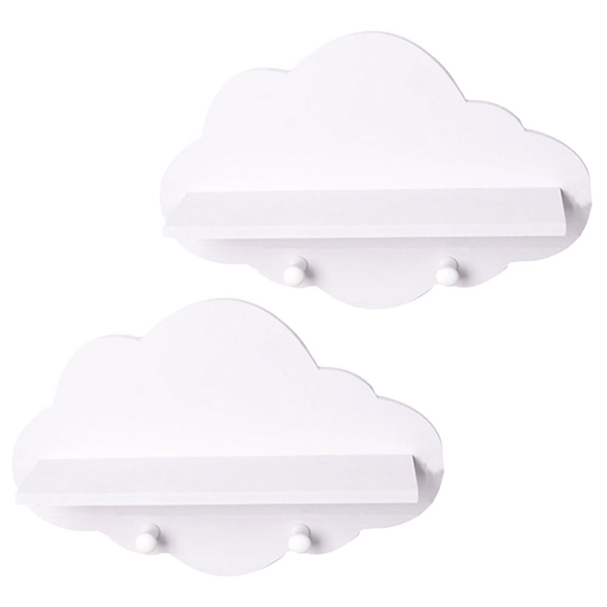 Étagère murale bois double stockage suspendu sans outils pour chambre