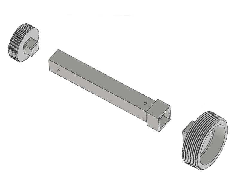 Cleanout plug wrench for 3 and 4 inch sewer plugs - clean out sewer plug removal tool