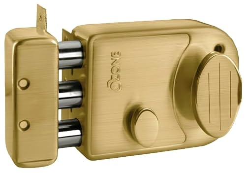 Image of Ozone Tri Bolt Night Latch for Inside and Outside-Opening Doors | Door Thickness: 30-70 mm | (Antique Brass Finish)
