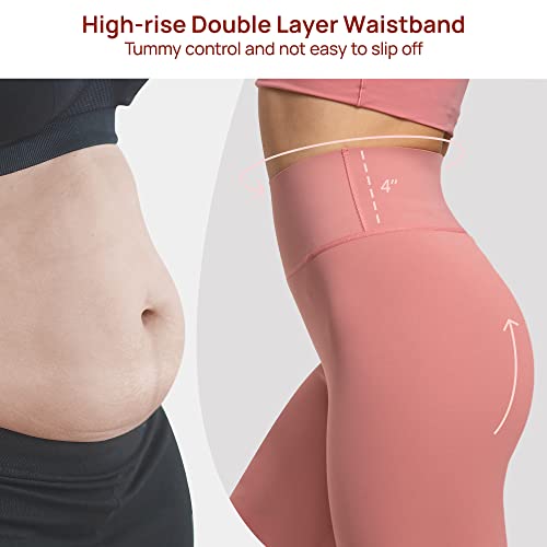 Image of AKASO Womens High Waisted Yoga Pants, 7 /8 Length Workout Leggings Naked Feeling Tummy Control Tights