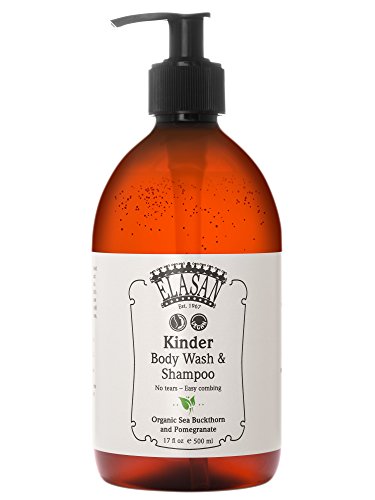 Champú y gel de ducha Elasan para niños, bote de 500 ml