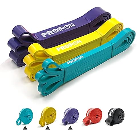 PROIRON Resistance Bands,Pull Up Assistance Bands,Exercise Workout Band for Men & Women,Thick Heavy Duty Resistance Band Set for Working Out,Stretching, Physical Therapy(Green+Yellow+Purple) Cover